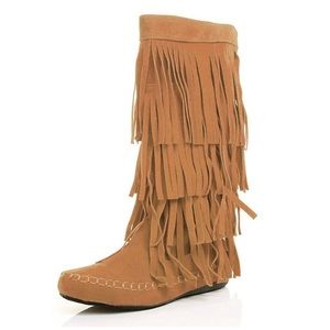 Layered Fringe Boots